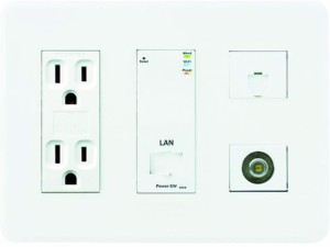 情報コンセント TEL／LAN／TV(4K8K対応)／Wi-F 因幡電機産業 8599594