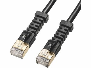 4方向固定CAT6A STP LANケーブル ブラック 1m サンワサプライ KB-T6ASYL-01BK