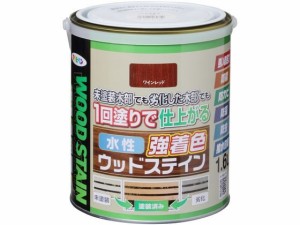 水性強着色ウッドステイン 1.6L ワインレッド アサヒペン