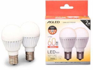 LED電球 E17 広配光 60形 電球色 2個2万h アイリスオーヤマ LDA6L-G-E17-6T6