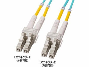 メガネ型光ファイバケーブル/5m サンワサプライ HKB-OM4LCLC-05