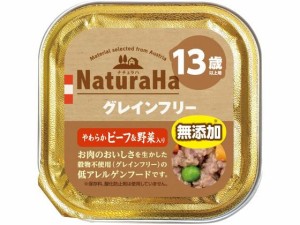 ナチュラハ グレインフリー ビーフ&野菜入 13歳 100g マルカン SNH-009