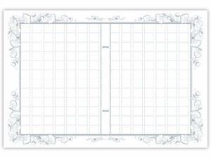 インクで綴る 原稿用紙 フラワーG 31枚 タカ印 36-5002