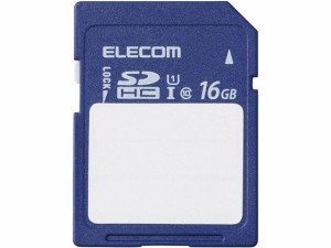 SDカード 16GB ラベル エレコム MF-FS016GU11C