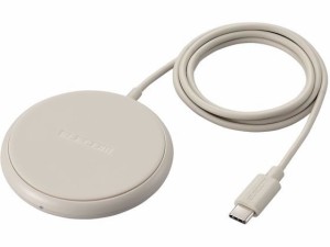 ワイヤレス充電器 Qi認証 ベージュ エレコム W-QA25BE