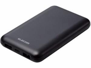 モバイルバッテリー 10000mAh 薄型 エレコム DE-C44-10000BK