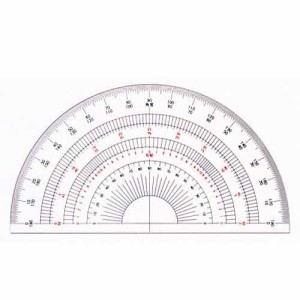 ドラパス 半円分度器１５ｃｍ　アクリル製 １６−５０４　１８０ド