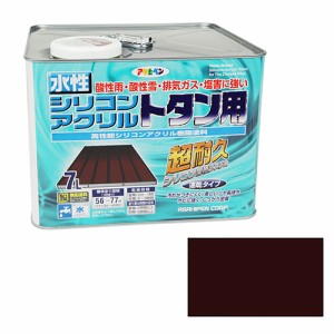 アサヒペン 水性シリコンアクリルトタン用 7L ｺｹﾞﾁｬ