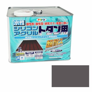 アサヒペン 水性シリコンアクリルトタン用 7L ｸﾞﾚｰ