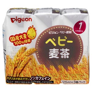 ピジョン　紙パックベビー飲料　ベビー麦茶　１２５ｍＬ×３個パック