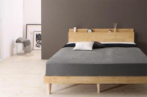 すのこベッド シングル シングルベッド ベッド マットレス付き すのこ ベット グレー 木製 ベッドフレーム 北欧 おしゃれ コンセント 棚 