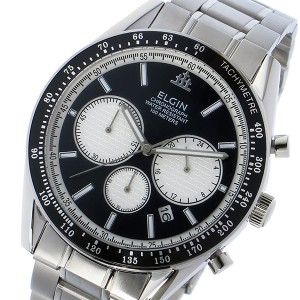 エルジン ELGIN クロノ クオーツ メンズ 腕時計 FK1401S-B ブラック 国内正規品 ブラック