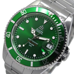 エルジン ELGIN 自動巻き メンズ 腕時計 FK1405S-GR グリーン 国内正規品 グリーン