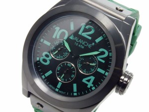 アバランチ AVALANCHE クオーツ メンズ 腕時計 AV1027-GRBK ブラック