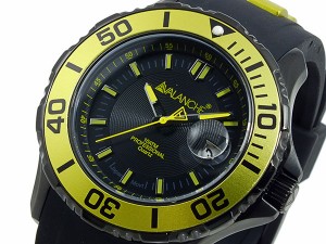 アバランチ AVALANCHE 腕時計 AV-1023S-YW イエロー×ブラック ブラック