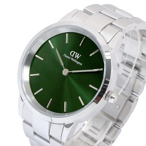 ダニエルウェリントン 腕時計 ICONIC LINK EMERALD 40 シルバー DW00100427 グリーン