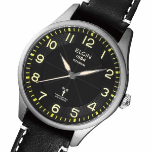 エルジン ELGIN 腕時計 FK1431TI-BP ソーラー電池 クオーツ メンズ ブラック チタン 国内正規品