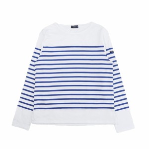 セントジェームズ SAINT JAMES NAVAL ロングTシャツ ロンT 長袖 ボーダー NAVAL-2691-NEIGE-GITANE-M レディース メンズ ホワイト ブルー