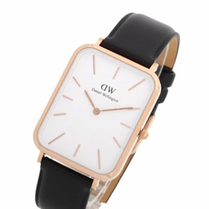 ダニエルウェリントン DANIEL WELLINGTON QUADRO DW00100450 腕時計 レディース DW ホワイト クオーツ クアドロ スクエア レザー