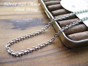 送料無料!激安シルバー925 チェーン【2mm】燻しアンカーチェーン/カット小豆チェーン/シルバー925・メンズ レディース ネックレス/mm cm