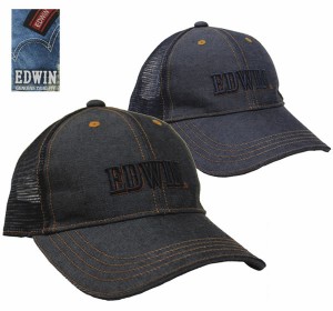EDWIN 正規品 エドウイン デニムメッシュ6方キャップ exas