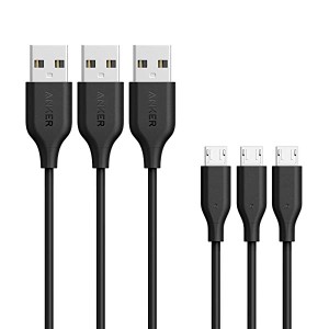 [3本セット] Micro USB ケーブル [急速充電・高速データ転送対応]Galaxy Xperia Android各種 その他USB機器対応 (0.9m×3) 送料無料