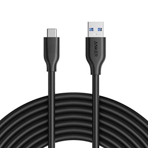 USB-C ＆ USB-A 3.0ケーブル (3.0m ブラック) Galaxy S8/S8+、MacBook、Xperia XZ他対応