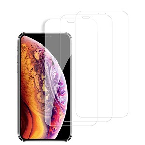 iPhone X MAX ガラスフイルム iPhone X MAX 強化ガラス[3枚セット]最大硬度9H/高透過率/自動吸着/HDカーブLCD保護フィルムアンチ...