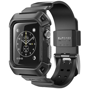 Apple Watch Series 3 ケース バンド 一体 落下衝撃 吸収 アップルウォッチ シリーズ 3 対応 カバー (Apple watch3 42mm)