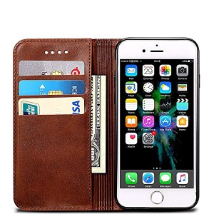 iPhone X/iPhone XSケース 手帳型 アイフォンXケース 耐衝撃 耐摩擦 合皮レザー 財布型カバー カード収納 マグネット 横開き 超 ...