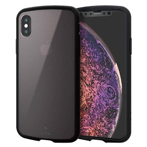 エレコム iPhone Xs ケース 衝撃吸収 TOUGH SLIM LITE クリアカラーシリーズ [薄く,軽く、傷にも強い] iPhone X対応 ブラック PM...