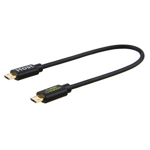 Micro USB OTGケーブル Micro USB (オス) - Micro USB (オス) モビリティケーブル ショートUSB OTGモバイルデバイスアダプタ ブ ...
