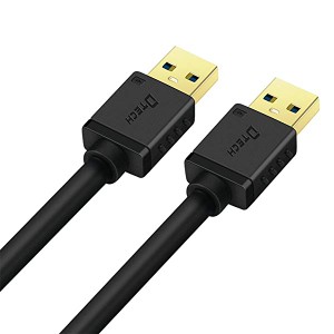 USB 3.0 ケーブル 1m タイプA-タイプA オス-オス 金メッキコネクタ搭載 ブラック 送料無料