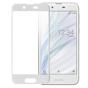 AQUOS sense SH-01K/SHV40 強化ガラスフィルム 3D 曲面 全面保護 フルカバー 旭硝子製素材 9H シャープ (AQUOS sense, ホワ