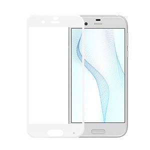 [2ﾊﾟｯｸｾｯﾄ] AQUOS R/SH-03J/SHV39 全面保護 強化ガラス保護フィルム フルカバー 旭硝子製ガラス素材 9H ラウンドエッジ 0.33mm シ