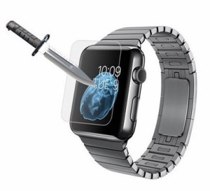 アッパル Apple Watch 38mm専用 強化ガラスフィルム 落下による液晶割れ、指紋防止に 気泡ゼロ 送料無料