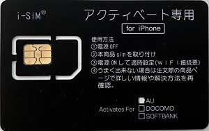 AU [全iOS対応] Au iPhone 5S/5C/5/iPhone 6/6Plus/iPhone 6S/6S plus/iPhone 7/7Plus専用 NanoSIMアクティベーション アクティ ...