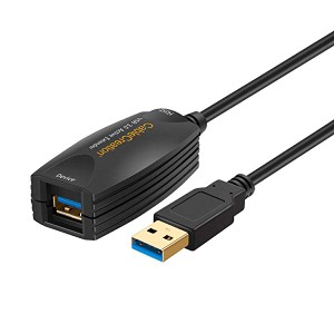 （ロング5m） USB 3.0拡張ケーブル スーパースピード [NXPチップセット内蔵] USB 3.0エクステンダーUSB A (オス) to USB A(メス)...