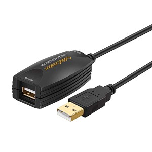 USB 2.0延長ケーブル （ロング5m）スーパースピード [チップセット内蔵] USB 2.0 A (オス) to USB A(メス) 480Mbps高速データ転 ...