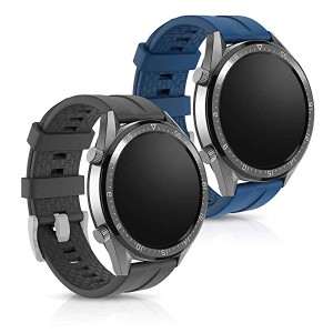 Huawei Watch GT (46mm) 用 交換 アームバンド - 2x シリコン フィットネストラッカー - スポーツアームバンド ファーウェイ ウ 