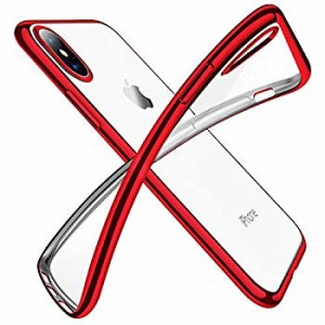 iPhone XS ケース クリア 透明 tpu シリコン メッキ加工 スリム 薄型 5.8インチ スマホケース 耐衝撃 黄変防止 一体型 人気 携帯...