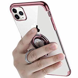 iPhone 11 Pro ケースリング付き 透明 TPU マグネット式 車載ホルダー対応 全面保護 耐衝撃 軽量 薄型 携帯カバー スクラッチ防 ...