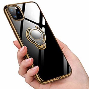 iPhone 11 Pro ケース 5.8インチ リング 透明 クリア リング付き tpu シリコン スリム 薄くて軽い耐衝撃 磁気カーマウントホルダ