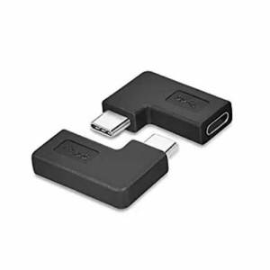 運命の曲がり角 L字型 アダプタ 2台セット USB Type C 変換 アダプタ 90度角度付き USB-C オス to メス 延長アダプタ  送料無料