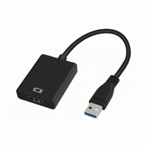 キラーパス 変換 アダプタ USB3.0 HDMI USB2.0 対応 HDMI 変換 ケーブル 1080P HD HDMI 出力 対応 音声出力 ブラック  送料無料