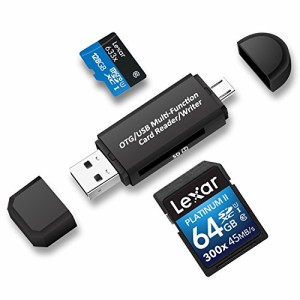 Micro USB OTG to USB 2.0 カードリーダー　OTG USB 変換コネクタ SD  Micro SD カード対応 送料無料