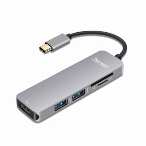 USB Type C ハブ 5ポート HDMI 高速USB3.0 SD&MicroSD カードリーダー 超薄  送料無料