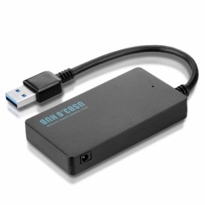 USB3.0 ハブ 4ポート バスパワー 高速データ転送 USB3.0高速ハブ 給電ポート付き コンパクト USB HUB LED指示灯  送料無料