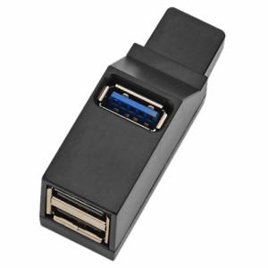 USBハブ 3ポート USB3.0＋USB2.0コンボハブ ポート拡張 超小型 高速 軽量 ブラック  送料無料