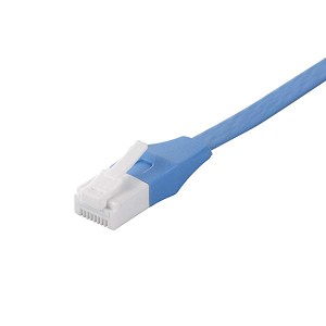 iBUFFALO ツメの折れないLANケーブル UTP Cat6a ストレート フラットタイプ 2m ブルー BSLS6AFU20BL 送料無料